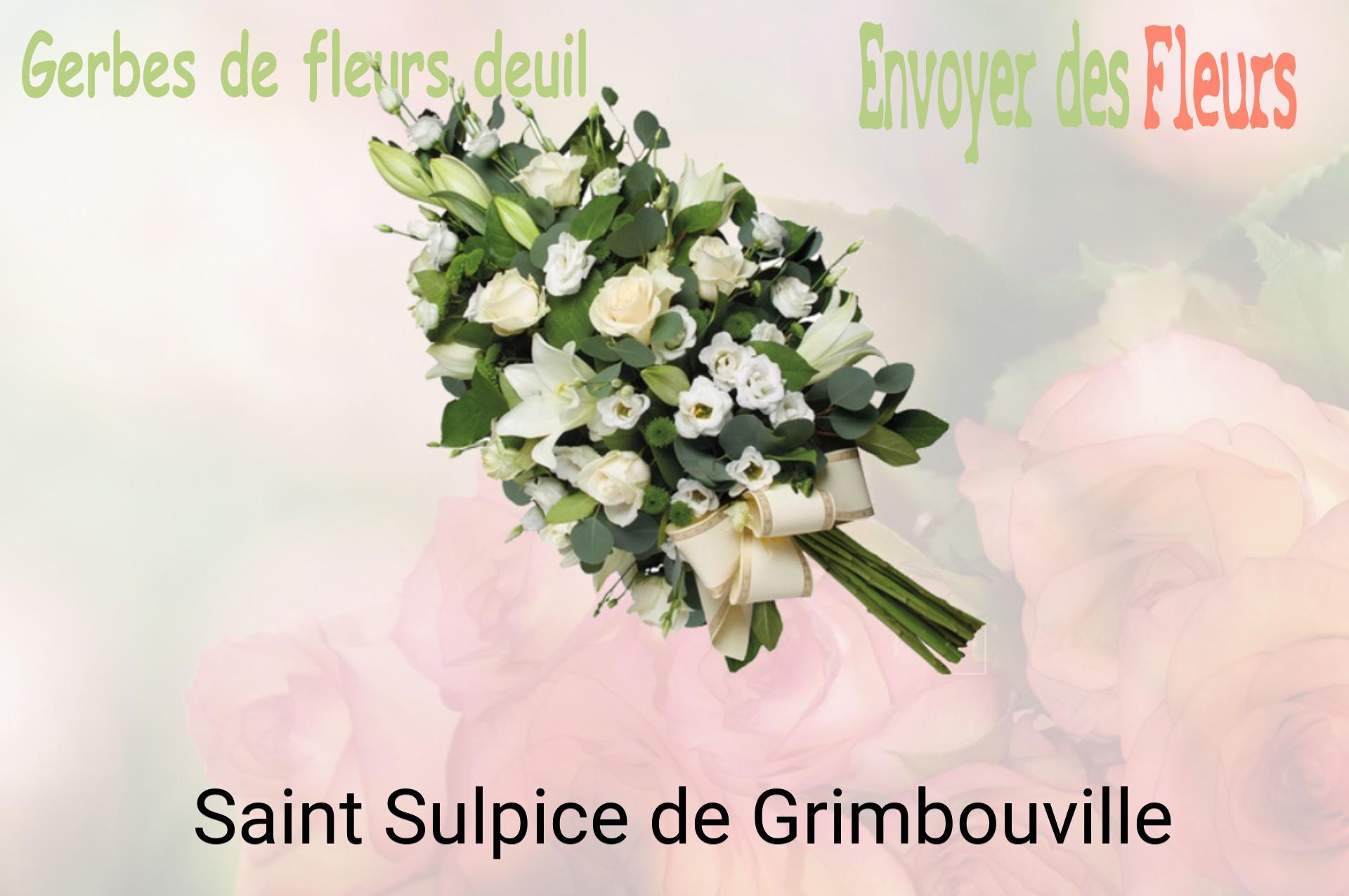 Gerbe de fleurs de deuil livrée à Saint-Sulpice-de-Grimbouville